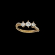 9K Yellow Gold Ring with Zircon – 2.0g