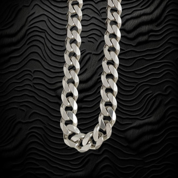 p25 Silver curb Chain 60cm 108g