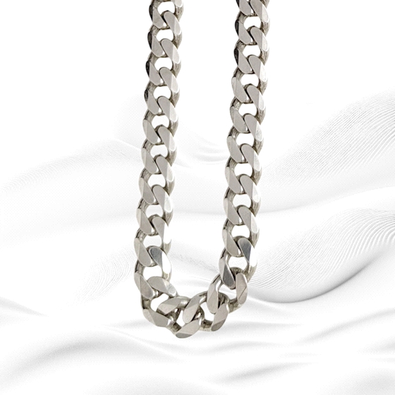 p25 Silver curb Chain 60cm 108g