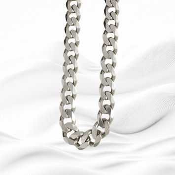 p25 Silver curb Chain 60cm 108g