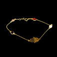 18K gold Bracelet hand and zircon