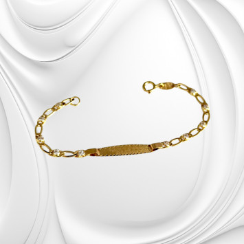 18K Gold  identity Bracelet for Kids