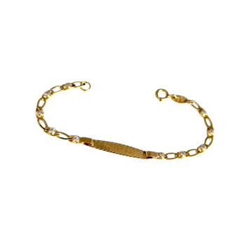 18K Gold  identity Bracelet for Kids