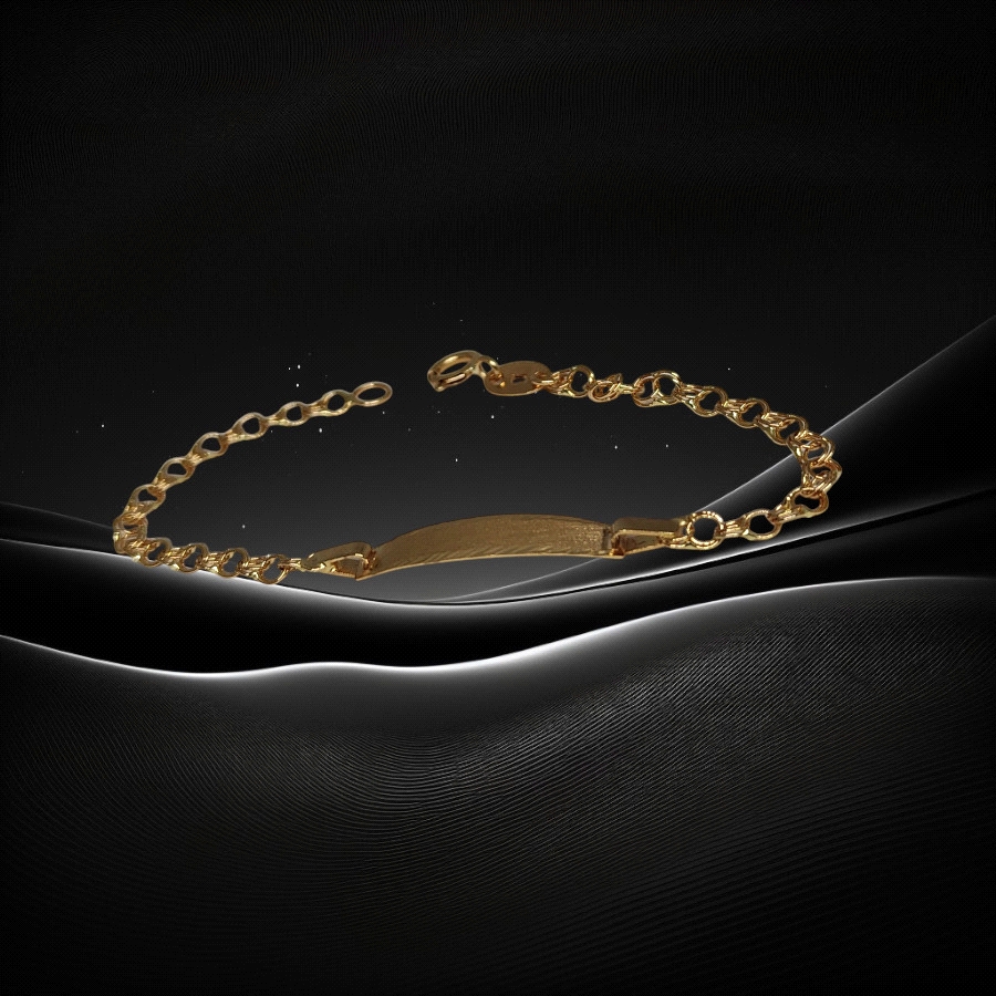 18K Gold identity bracelet designed for children