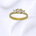 18K Gold Triology Ring Lab Diamond 0.57ct