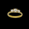 18K Gold Triology Ring Lab Diamond 0.57ct