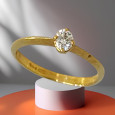 18K DIamond Solitaire Ring 0.14ct