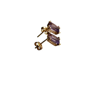 18K gold Earrings with Amethyst