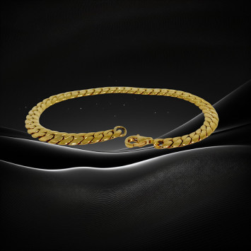 18K Gold Close Curb Bracelet