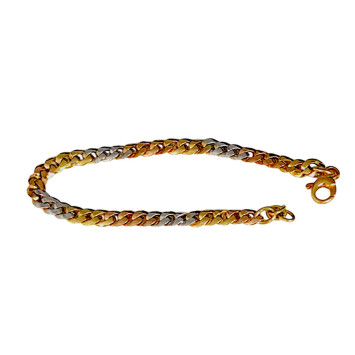 Three-Colored 18K Gold Bracelet.
