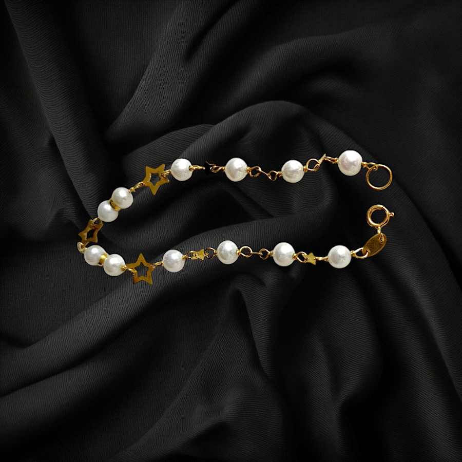 18K Gold Pearl Bracelet