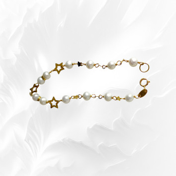 18K Gold Pearl Bracelet