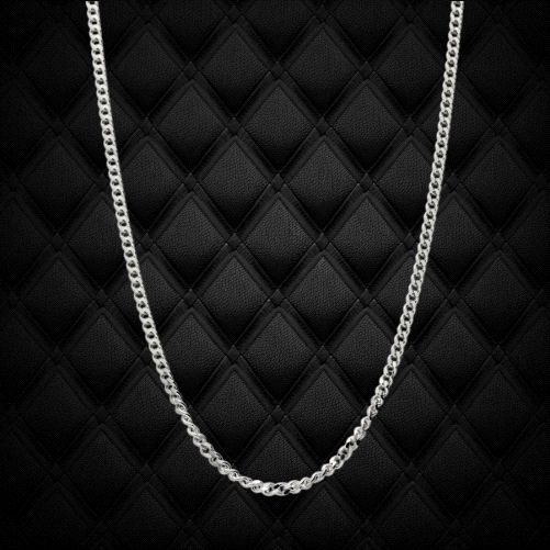 925 Cuban link Chain 2.12mm 45cm