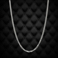 925 Cuban link Chain 2.12mm 45cm