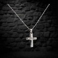 925 silver Cross Necklace with Zircon