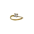 9K Gold Zircon Solitiare Ring